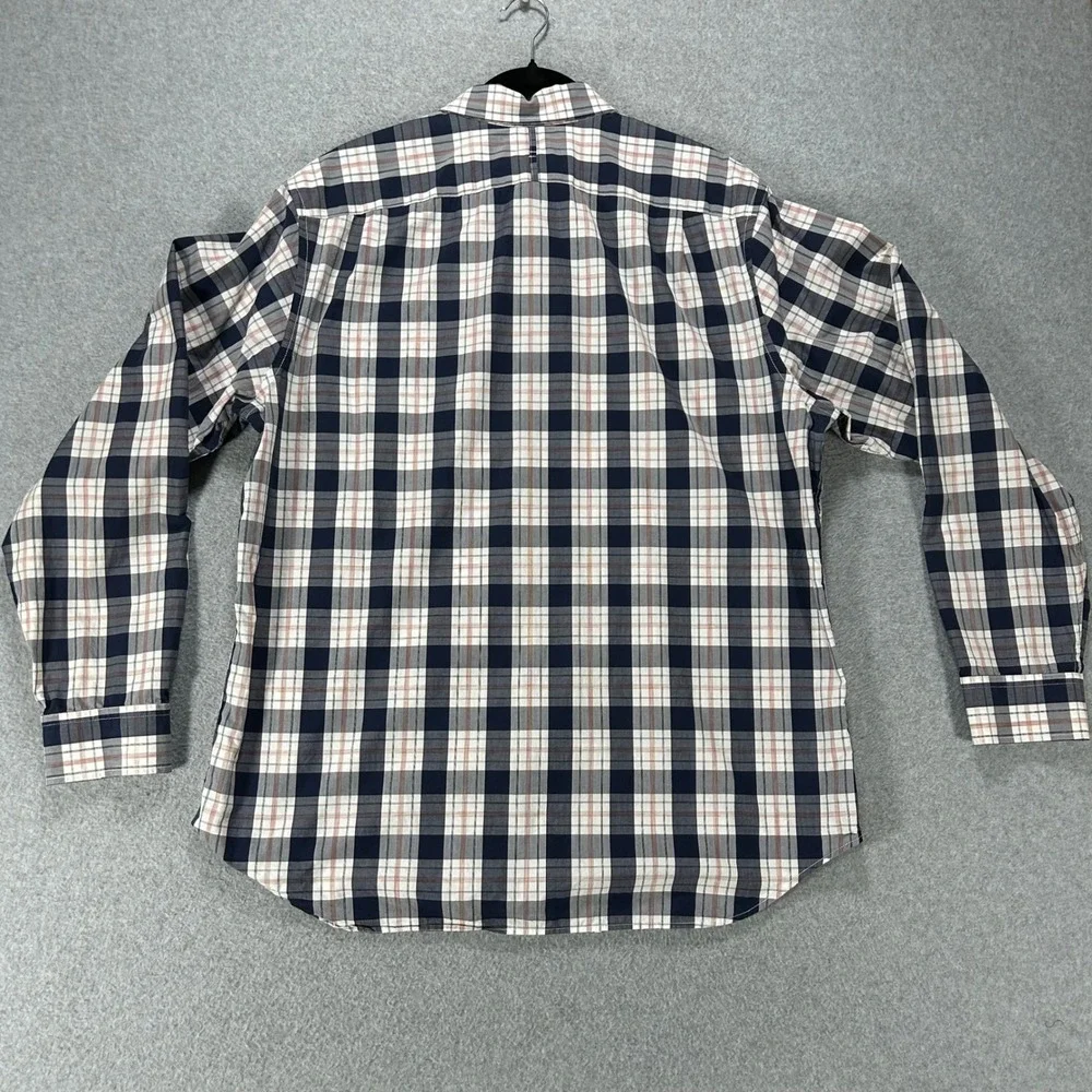 Banana Republic Button Down Soft Wash Slim Fit Mens XL Blue Plaid Preppy Classic